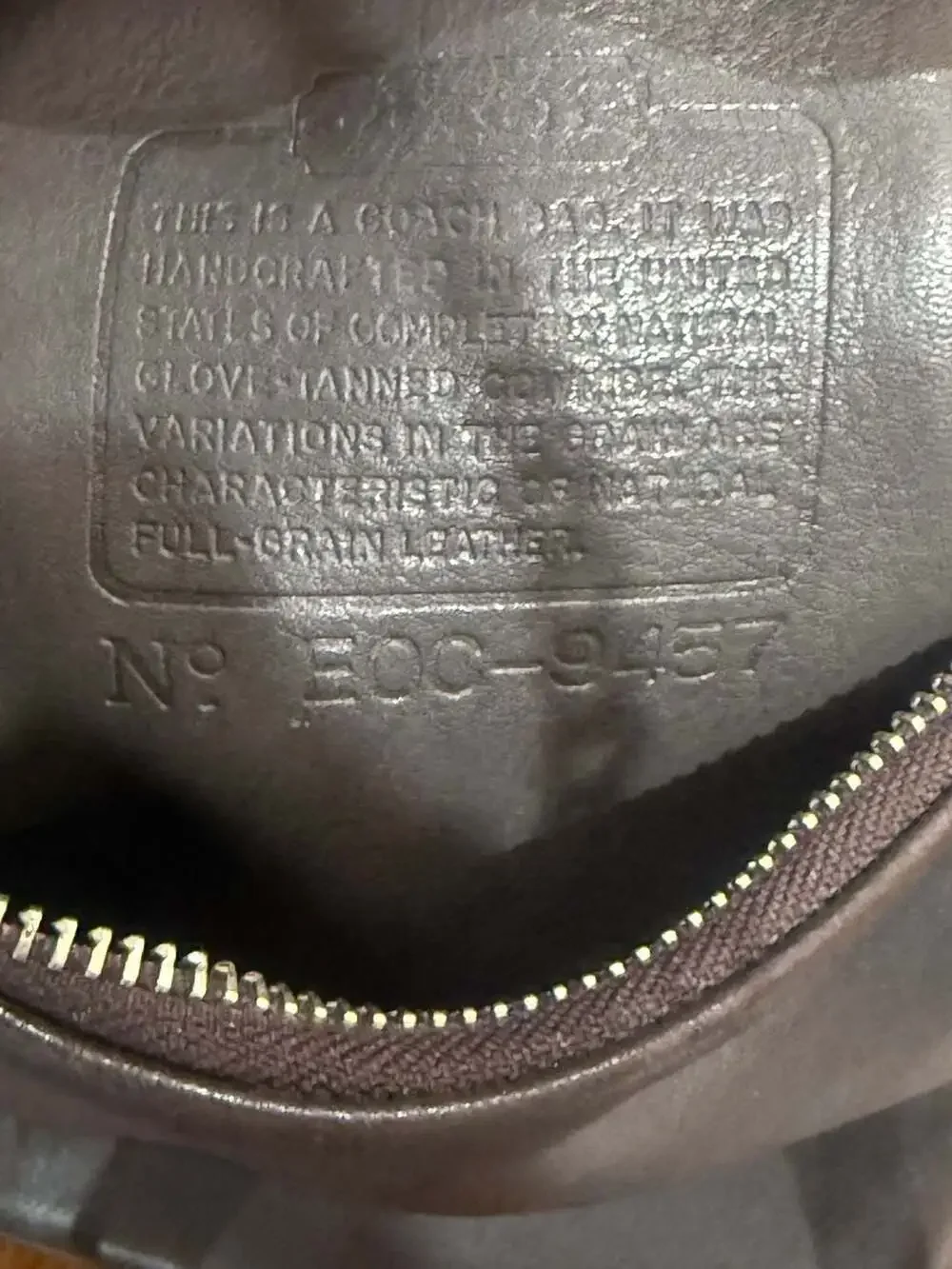 Coach Vintage Full Grain Leather Brown Crossbody Bag USA E0C-9457 - Picture 4 of 9